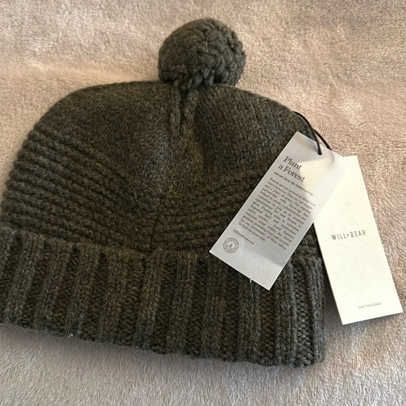 Will + Bear 100% Australian Wool - Tasman Moss Soft Wool Pom Pom Beanie BNWT - Picture 3 of 11